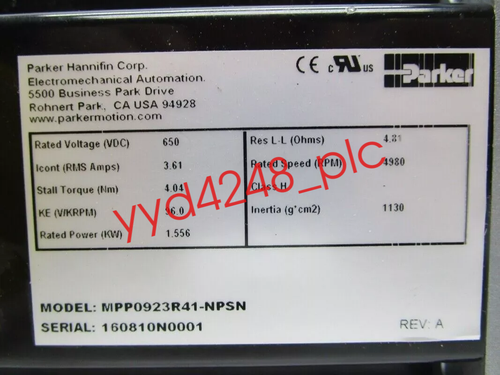 NEW  PARKER MPP0923R41-NPSN SERVO MOTOR FedEx - Picture 4 of 4