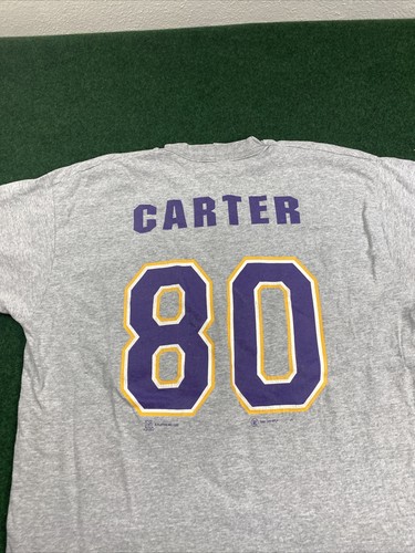 Vintage Chris Carter #80 Minnesota Vikings T Shirt Size 2XL Fits XL 1999 - Picture 7 of 8