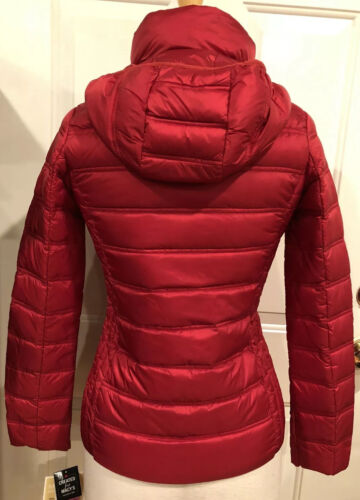 Michael Kors Jacket Puffer Hooded Packable Down Red Scarlet XXS 2XS $190 - Picture 3 of 12