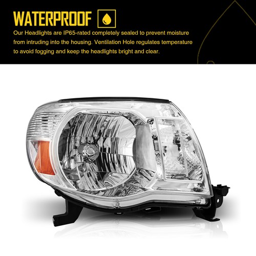 Headlights For 2005-2011 Toyota Tacoma TRD Style Clear 2006 2007 2008 2009 2010 - Picture 7 of 12