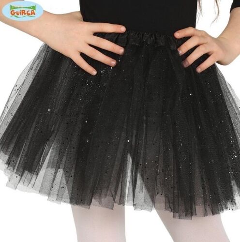 Childs Halloween Girls Fancy Dress Sparkle Tutu Black Childrens 30cm Tutu fg - Picture 6 of 9