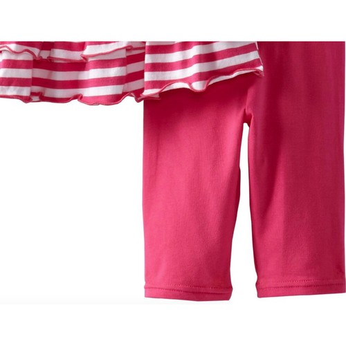 Good Lad 2-Pc Baby Girl Set Flounce Sleeveless Dress & Legging Pink Size 12M NEW - Picture 4 of 5
