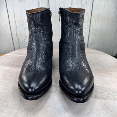 Botín para mujer Frye Billy Inside con cremallera talla 7,5 bota occidental puntiaguda de cuero negro - Imagen 13 de 13
