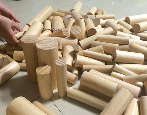Diameter 30/40/50mm Natural Wooden Craft Wood Cylinder Block Toy Craft Supplies - Picture 4 of 5