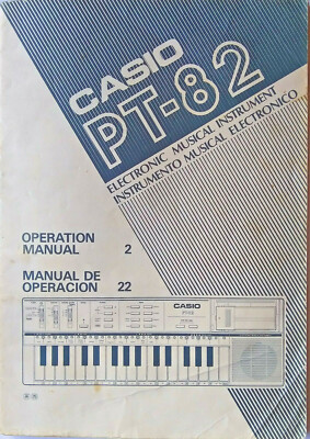 Casio PT-82 Casiotone Keyboard User's Operation Owner's Manual, Original Casio.
