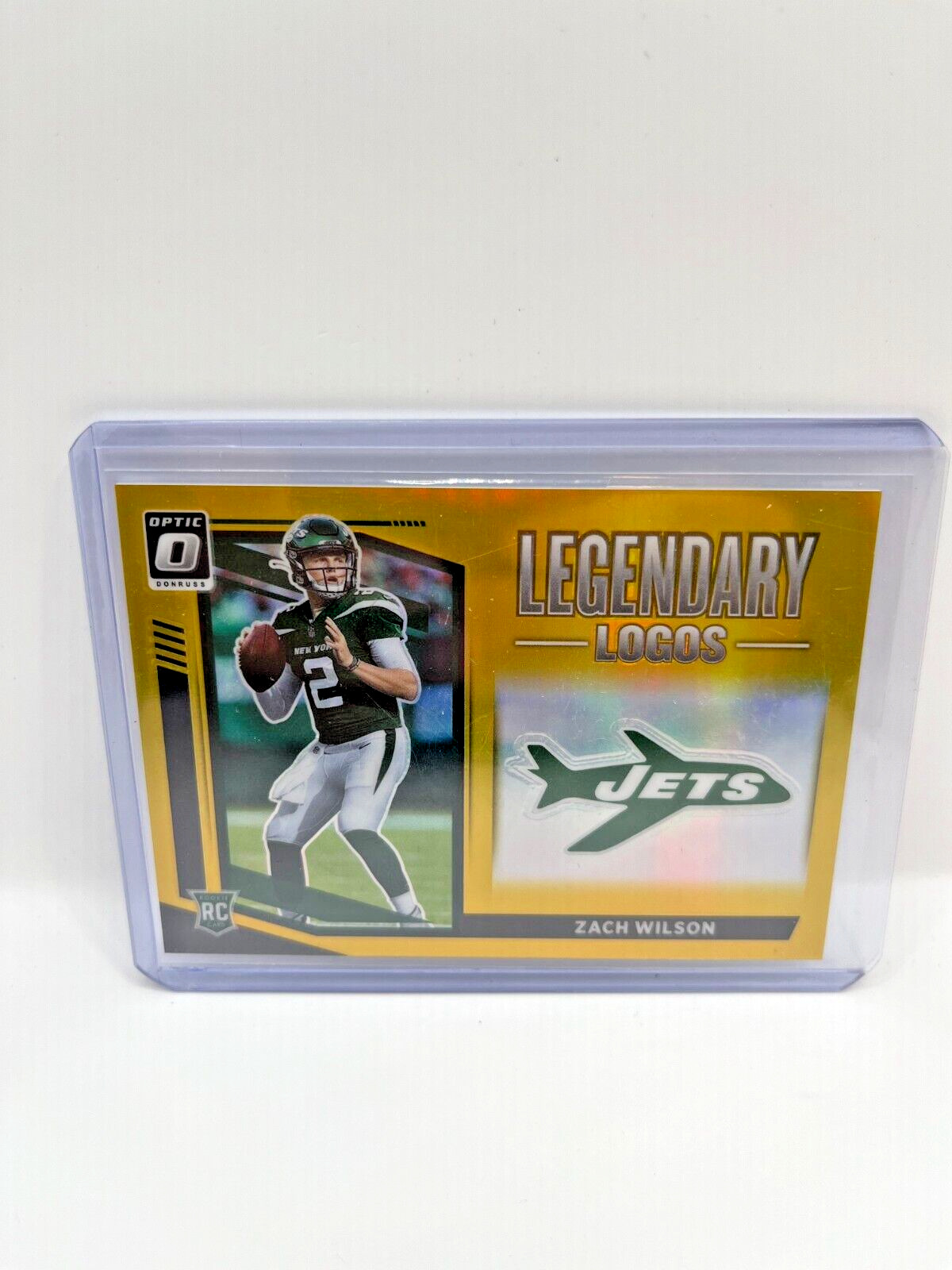 2021 Panini Donruss Optic - Legendary Logos Zach Wilson Rookie Gold /10 Jets NFL