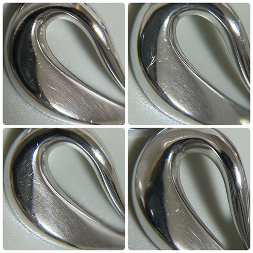 Collana Georg Jensen HaH Hans Hansen argento 925 goccia usata vintage lunghezza 39,5 cm - Foto 3 di 24