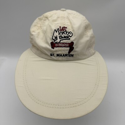 St Marteen Parrothead LAST MANGO IN PARADISE Vintage Hat Large Brim Jimmy Buffet
