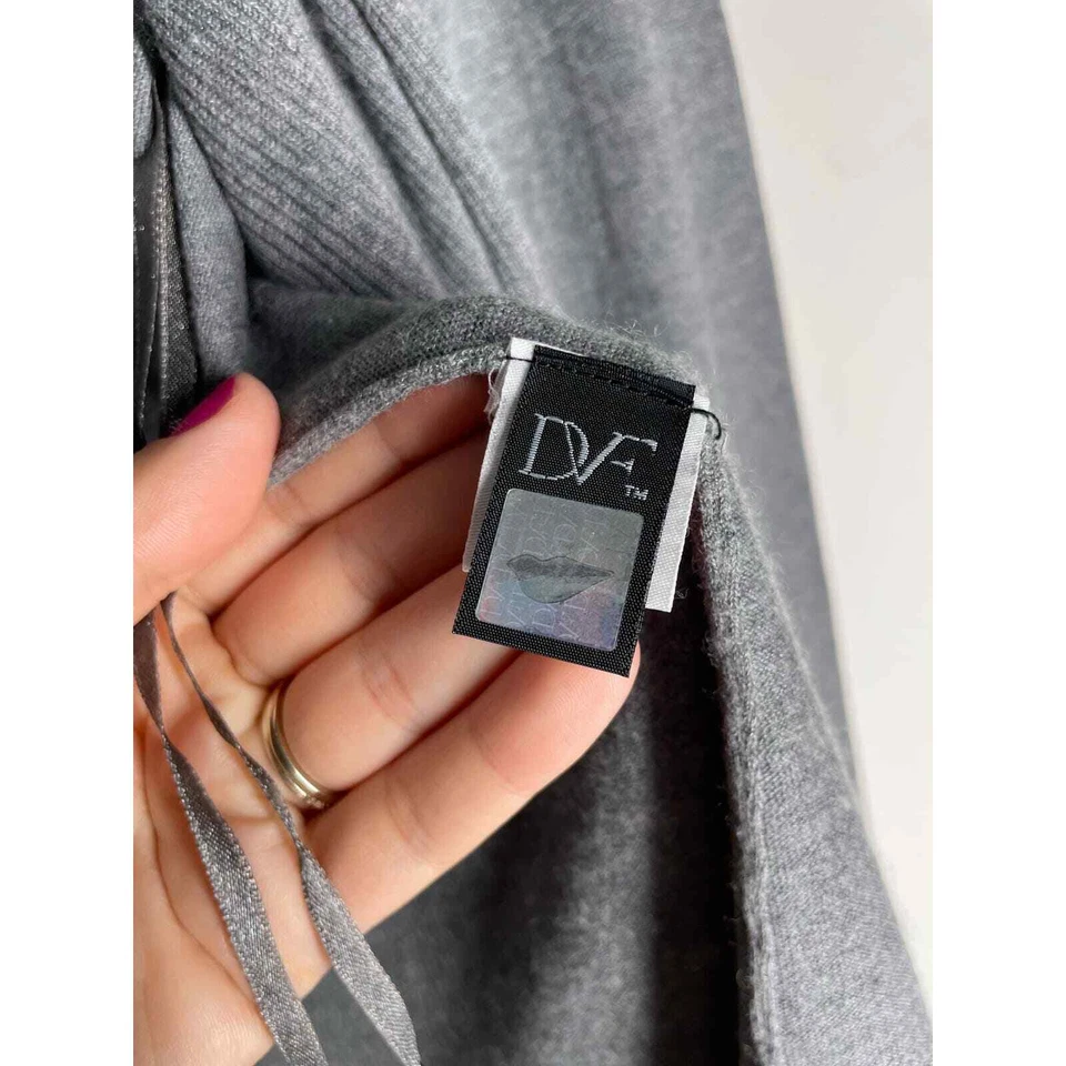 Diane Von Furstenberg Erin Cardigan Gray Silk Cashmere Open Front Cardigan Large - Image 3 of 4