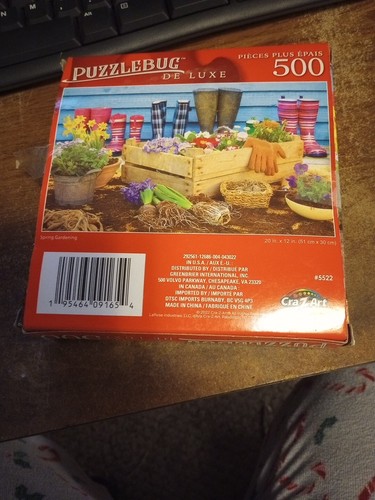 Puzzlebug Deluxe 500 Piece Puzzle CraZart Spring Gardening 20"x 12" - Picture 2 of 3