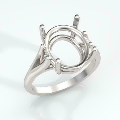 (7x5mm - 12x10mm) Sterling .925 Oval Wire Ring Setting (Ring Sizes 5,6,7, 8 ) - Picture 10 of 10