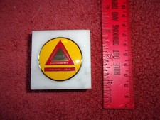 ASGAYA Paperweight IBM AIDS 1974 marble square desk paperweight Vintage