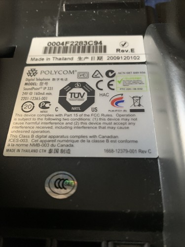 Polycom Soundpoint Business Office Phone without power supply - Picture 3 of 3