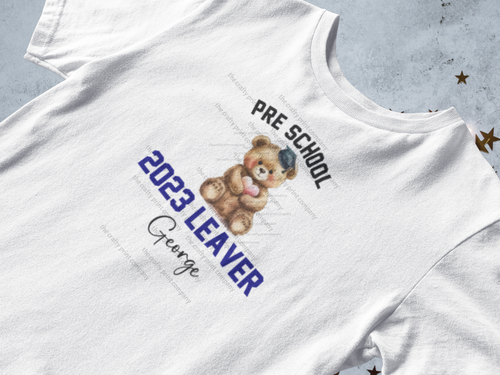 Personalised 2025 School Nursery Graduation Teddy Child Kid Leaver T-shirt - Picture 8 of 10
