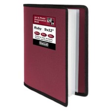 9x12 Art Portfolio Binder -  , Portfolio Folder for Artwork, 9 x Ruby 9x12"