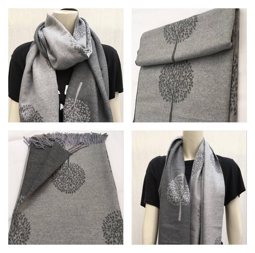 Cashmere Blend Scarf Yellow Grey Mulberry Tree Super Soft For Ladies Women Shawl - Picture 6 of 8