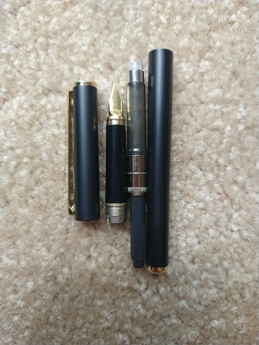 Elysee Dynamic 70 Line Black Metal Fountain Pen New - Picture 8 of 8