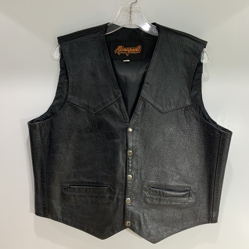 Renegade Biker leather Vest Black size 46 - Picture 6 of 13