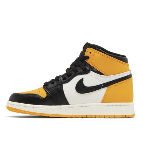 NIB Nike Air Jordan 1 Retro High OG Yellow Toe Taxi 2022 Size 13 DS - Picture 3 of 5