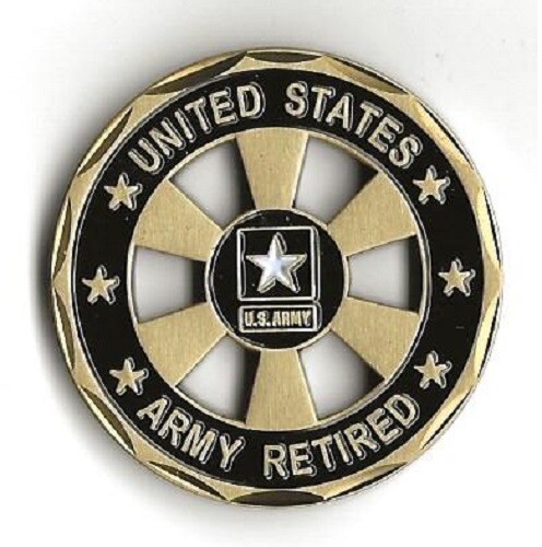 Challenge Coin - Army Retired - cutout