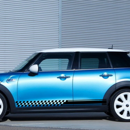 Car Sticker Racing Flags Stripe 65'' for MINI Vinyl Lower Door Panel Decal ZC980 - 第 1/5 張圖片
