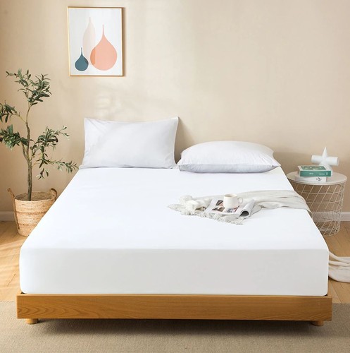 extra deep king size fitted sheet 40cm double bed sheets 600TC cotton superking - Picture 11 of 19