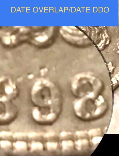 RARE VAM HI-GRADE DDO DATE ERROR LITE TONED 1898-P MORGAN SILVER DOLLAR - Picture 5 of 7