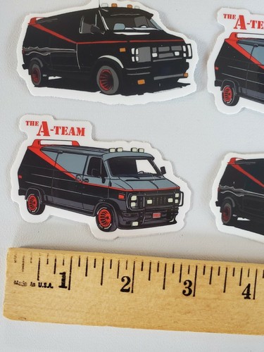 1983 GMC VANDURA A-TEAM VAN RETRO VINTAGE LOOKING STICKERS PACK LOT of 6 - Picture 3 of 12