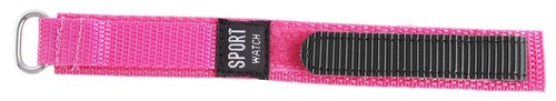 Steinmeister NATO Uhren Klettband Klettverschluss 14 mm Pink Nylon Textilstoff - Bild 5 von 6