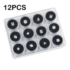 Loose Diamond Plastic Capsule Storage Box Jewelry Gem Beads Black Case Holder