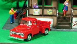 Die-Cast-Vintage-1956-Ford-F100-Pickup-HO-Scale-1-87-by-Model-Power-56-Ford