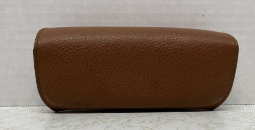 Estuche para gafas de sol Ray-Ban de cuero sintético solo marrón con broche de presión - Imagen 3 de 6