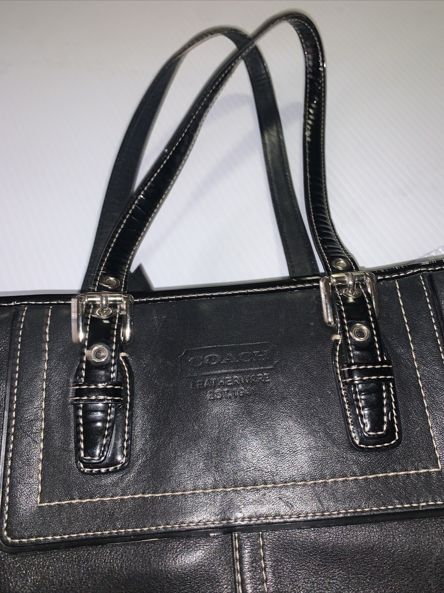 Vintage COACH Legacy Hampton Gallery Black Leather Tote