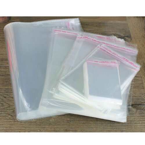 Clear Self Adhesive OPP Bags Cellophane Tape Peel Poly Seal Plastic Packing Bags - Picture 11 of 19