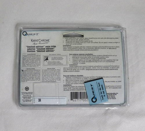 Quest Accessories -Limited Edition-auto trim Triple Chrome Plated Die-Cast Metal - Picture 3 of 3