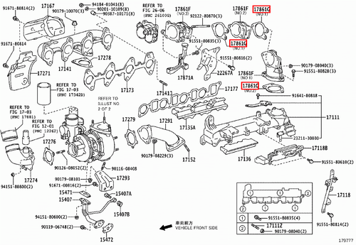 Genuine Toyota Hilux KUN26 1KD 3.0 Diesel EGR Connector Pipe Gasket x2 - Picture 18 of 20