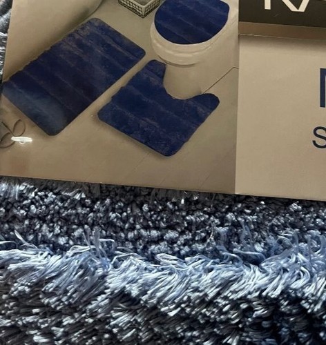 3 PIECE THICK AND SOFT BATH RUG, CONTOUR RUG AND LID COVER SET, MERIDIAN - Bild 7 von 8