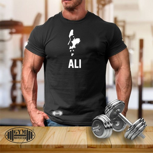 Ali T-Shirt Boxen Champion Fitnessstudio Kleidung Bodybuilding Training Training MMA Top - Bild 2 von 18