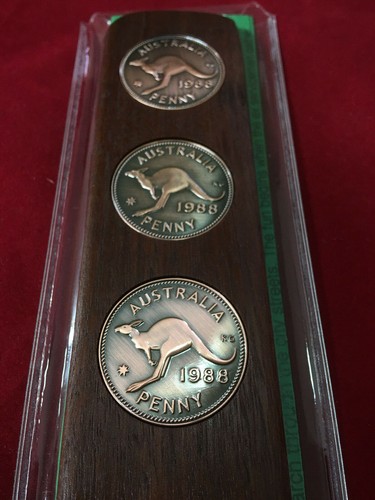 Regalo 30 cumpleaños. Juego de dos unidades de madera dura. Centavos australianos 1995. 2UP - Imagen 9 de 52