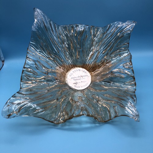 Antica Cristalleria Italiana Lavorato A Mano Bowl Vintage Made In Italy. - Picture 1 of 5