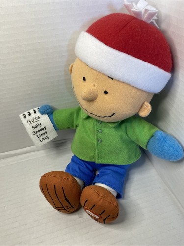 Hallmark 10" Talking Charlie Brown Plush Picking the Perfect Gift Stuffed. H - Picture 5 of 7
