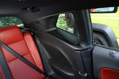 Carbon Fiber Interior Rear Window Panel Decor Cover For Dodge Challenger 2015-22 - Foto 3 di 9