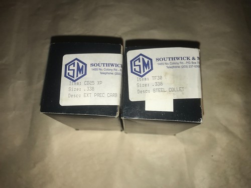 Southwick & Meister .338 TF30 Collet and .338" CD25 Guide Bushing, UNUSED - Picture 8 of 8