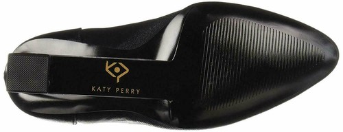 Katy Perry ""The Mona"" negro con botas de tobillo de cuña transparente, 9,5 m - Imagen 6 de 7