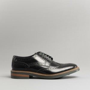 mens leather brogues black