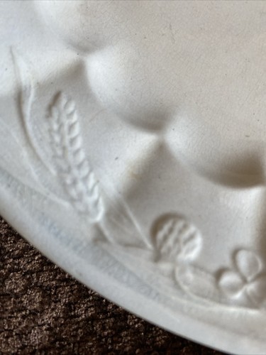 Antique Turner & Tomkinson Wheat & Clover White Ironstone Plate 1860-1872 9” - Picture 3 of 5