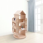 4-Tiers Rotating Bookshelf Bookcase Storage Rack Bookshelf Floor Standing USA