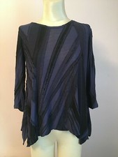 Simply Vera Vera Wang Women's Sz S Navy & Black Blouse