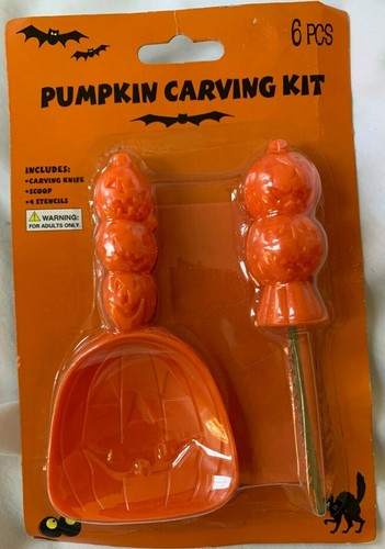 JACK O LANTERN PUMPKIN CARVING KIT * 6 piece CARVE SET Halloween Decoration NEW