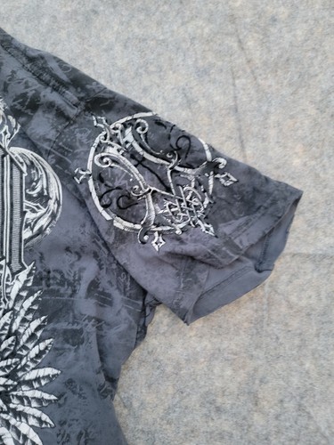 AFFLICTION MEN'S T SHIRT BLACK 2XL LIVE FAST - Picture 12 of 17